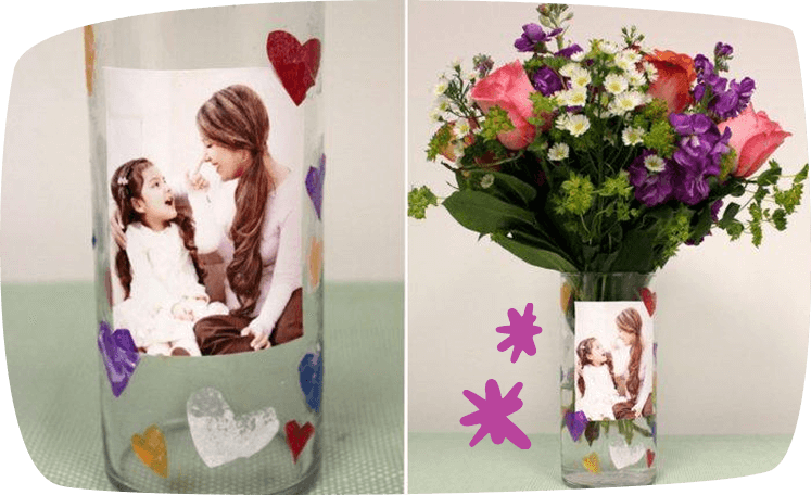 customized flower vase with photo