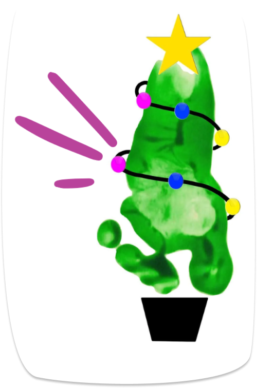 choinka z odcisku stopy