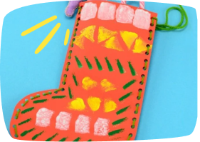 but Świętego Mikołaja z kartonu