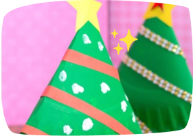 choinka z talerzyka papierowego