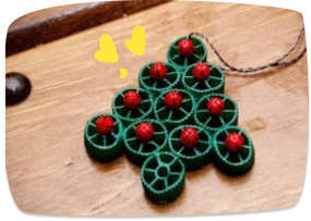 choinka z makaronu kółeczka